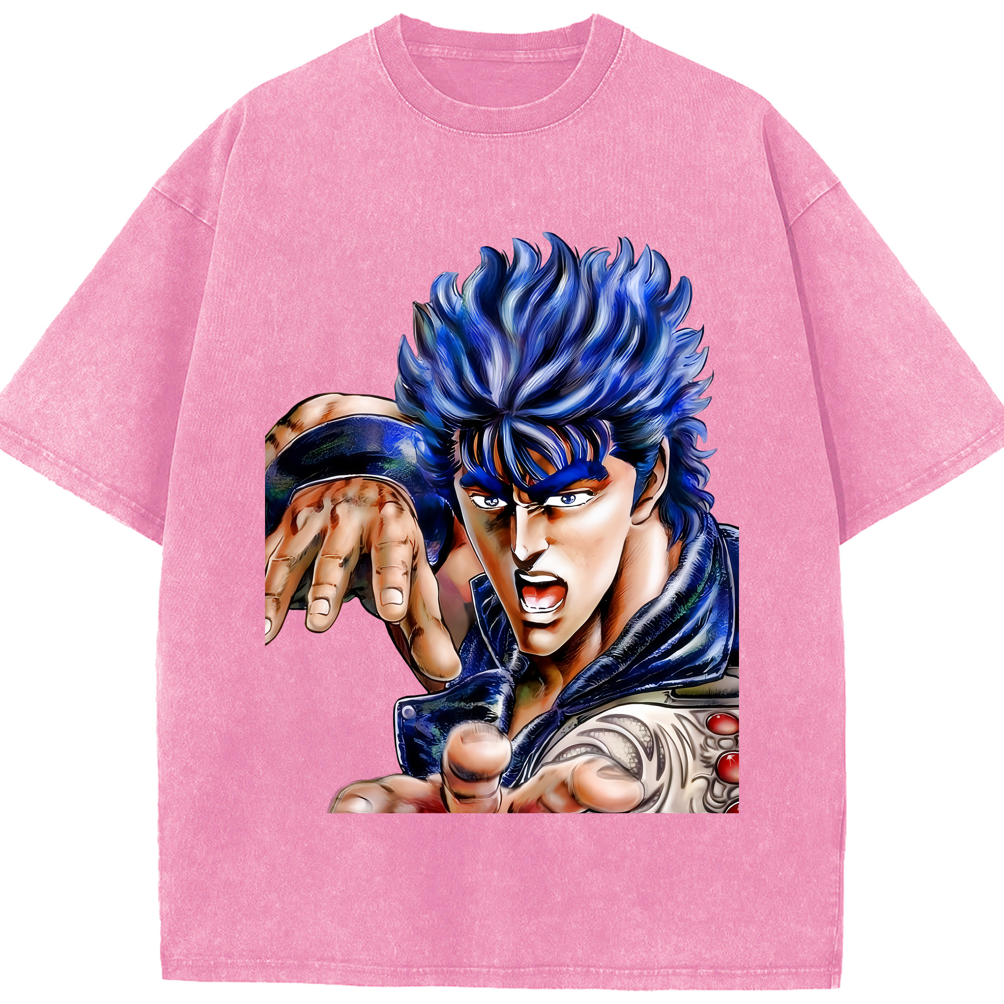 （画像用） 北斗の拳 Fist of the North Star 綿100% ヴィンテージ風 半袖Tシャツ（フロントプリント）